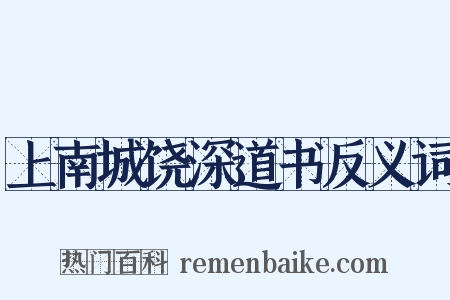 上南城饶深道书反义词是什么意思的图片